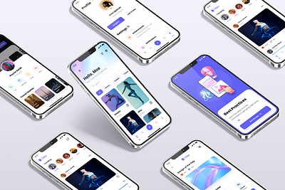 Mobile app screens app design design system figma interface ios ios app mobile app ui ui kit ux