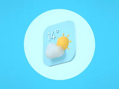 Weather 3d 3d art 3d artist c4d cinema 4d design illustration logo render ui weather