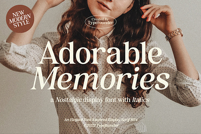 Adorable Memories Fonts by TypeFounder branding design display elegant font font font design fonts graphic design illustration lettering logo modern font retro font sans serif serif typeface typography ui vintage