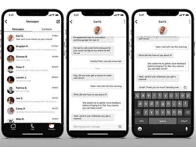 Clean Messaging Application adobe daily challenge dailychallenge design figma type typography ui design uidesign unsplash ux ux design uxdesign