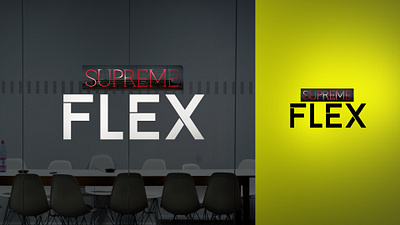 LOGO DESGIN OF COMPANY CALLED SUPREME FLEX 3d animation branding graphic design logo motion graphics