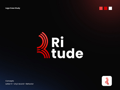 Ritude + A Music Record Brand art direction brand identity branding design logo logo design logo designer logobranding logotype mark music symbol track vector