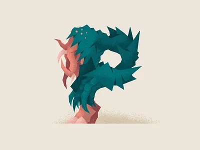 Monstography - P character design font illustration lovecraft minimal monster type typeface typography vector