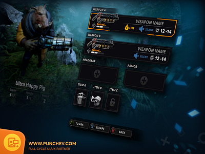 Mutant Year Zero: Road to Eden UI Design branding design gui icons illustration interface logo punchev ui ux