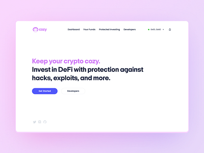 Cozy Homepage Web Design branding crypto defi ui web 3.0 web design