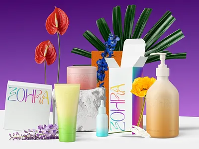 Skincare Branding art direction artboardstudio branding design floral holographic mockup photoshop typography