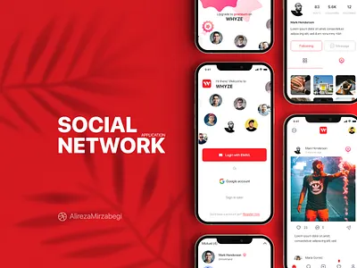 Design SOCIAL NETWORK Application 3d application design graphic design logo ui design ux