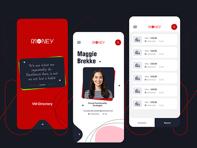 Virgin Money - VM Directory app concept design designer experience interface mobile app modern product product design ui ux