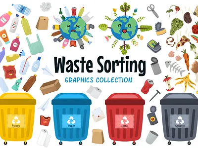 Waste Sorting Collection container