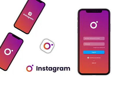 Instagram Logo Redesign branding design icon illustration logo typography ui