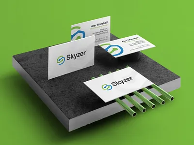 Skyzer Business Card brand identity branding business card business card design corporate logo design namecard namecard design services skyzer tech
