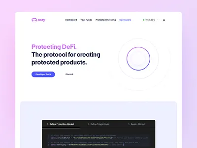 Developing with Cozy branding crypto defi design developer ethereum ui web 3.0