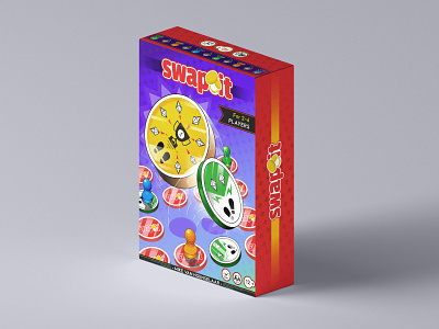 "SWAPiT" Boardgame box design adobe illustrator adobe photoshop boardgame box cartooning game graphic design icon design illustration package packaging party game table game vector design