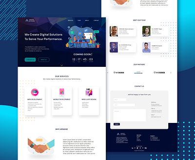 Armane Agency landing page adobe xd design landing page ui ui design ux ux design webdesign