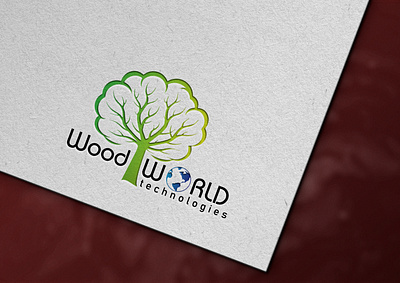 Wood World Technologies ( logo Design ) 3d animation brand design branding design graphic design illustration logo logodesign motion graphics ui ux vector