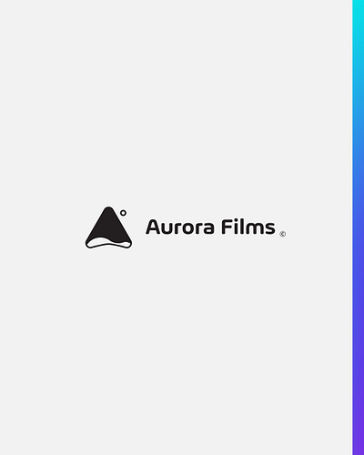 Aurora Films brandin design identity logo minimal