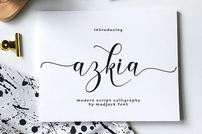 Azkia Script branding cand design font graphic design illustration logo motion graphics script ui wedding