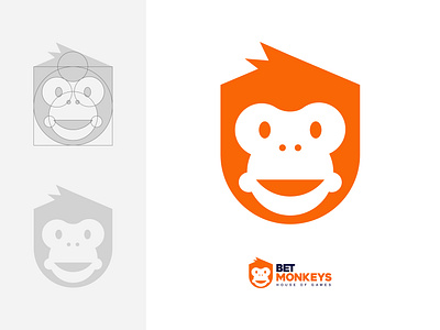 BetMonkeys brand icon abstract adobe illustrator animal animal logo betting site brand mark branding design golden ratio graphic design icon logo logo design logo mark logodesign logomark minimal monkey monkey logo symbol