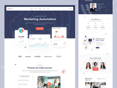 Maruncy | Marketing Agency Website Landing Page Animation - v3 after effects agency agency website animated video animation branding devignedge exploration homepage interaction landing page mhmanik02 motion graphics ui ui design uidesign web animation website website animation