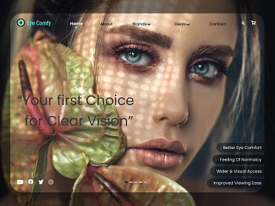 Contact Lens Website concept contactlens contactlensapp designappdesign designer eyelens eyelensapp figma framefree helthiereyesapp productdesigner uiux webdesign