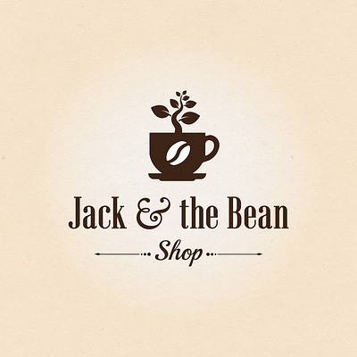 Jack & The Bean Coffee Shop Logo brand identity branding coffee coffee brand coffee shop dingo graphics jack the bean logo logo design