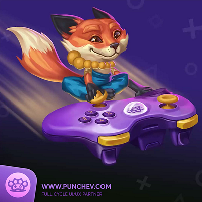 Studio PUNCHev Mascot animation branding design gui icons illustration interface logo motion graphics punchev ui ux