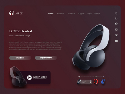 Headset App Concept appdesign branding design headphones headset headsetapp music musicapp productdesign ux webdesign