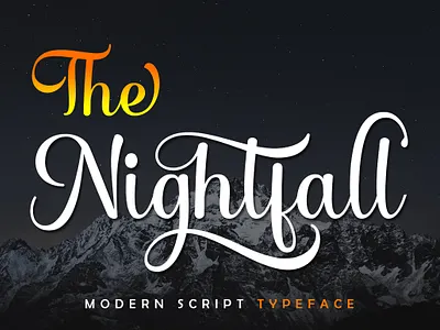 The Nightfall - Stylish Script Font branding calligraphy design font type design typeface typography