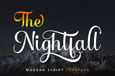 The Nightfall - Stylish Script Font branding calligraphy design font type design typeface typography