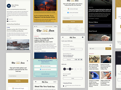 The New York Sun - Final Overview accessibility brand identity branding dashboard design logo newspaper publication ui ux website