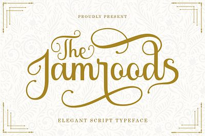 The Jamroos - Elegant Calligraphy Font branding calligraphy design font illustration logo type design typeface typography