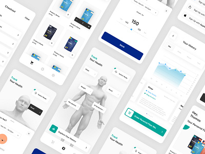 Myota - Health Tracker 3d animation animation design illustration minimal transition ui ux website