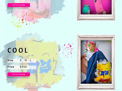 Art denim website concept design ui ux