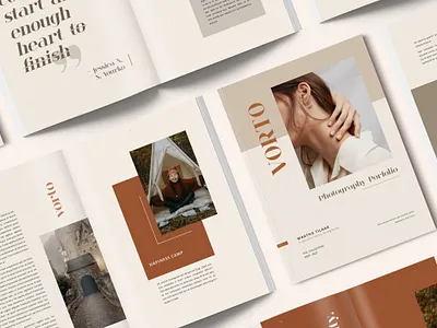 VORTO Photography Portfolio canva portfolio catalog catalogue creative layout editorial imagebook indesign template layout design lookbook minimalist modern modern portfolio multipurpose design photography portfolio print design professional layout template design templates