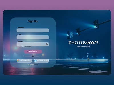 Day 01 - Sign Up challanges figma minimal ui web website