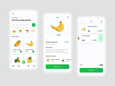 Grosiran - Groceries Mobile App app branding design flat minimal ui ux
