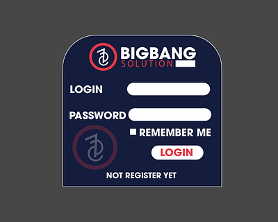 login page graphic design ui web