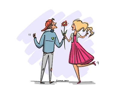 Greetings post vaccination! 2d art draw illustration procreate