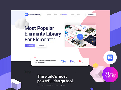 ElementsReady Elementor Addon addon design elementor footer header illustration landingpage logo minimal page builder plugin preset ready block ui ux website widgets wordpress wp plugin