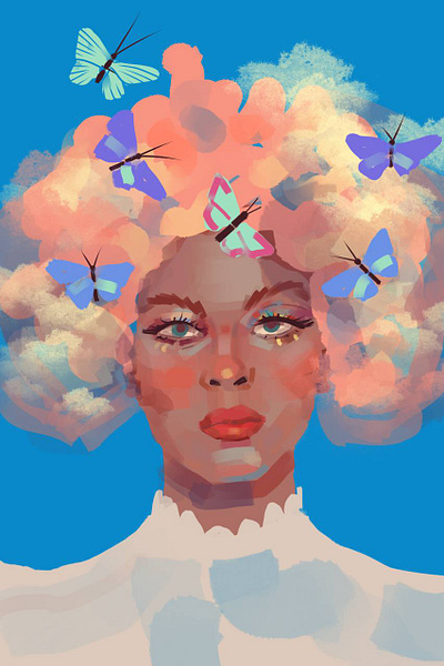 Butterfly woman butterfly girl illustration people portrat procreate woman woman illustration