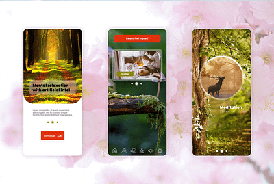 Relaxing app concept app calm concept design happiness relaxing ui ux