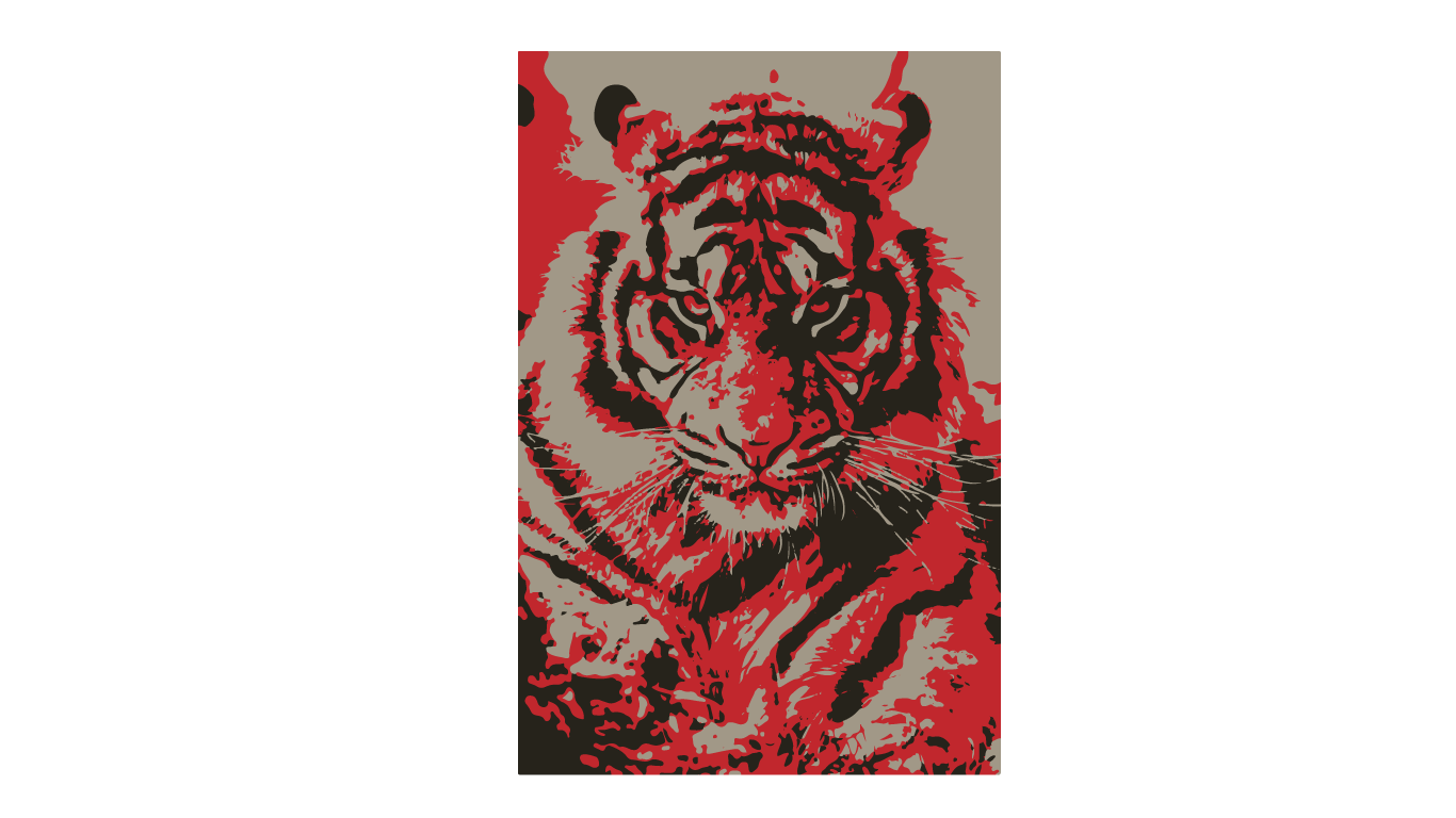 Vectorized Tigerr illustration vector