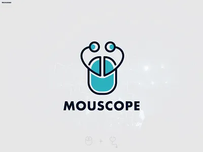 MouseScope Logo Design abastact brand design brand identity branding logo design logo logo design modern logo stethoscope