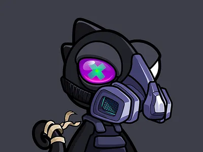 Shot #18950670 chameleon design future gas mask illustration ip metaverse nft soldier war 插图 海报 设计