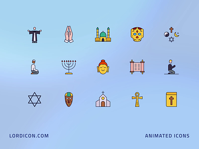 Religion Icon Group animation design icon