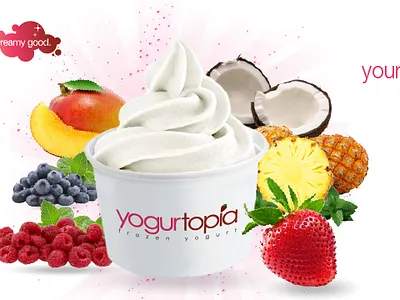 Yogurtopia branding graphic design