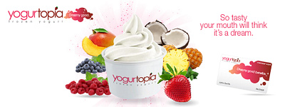 Yogurtopia branding graphic design