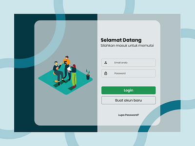 Login Page app art design flat illustration minimal ui ux