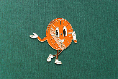 Miss Minutes Enamel Pin badge disney enamel pin geometric icon design iconography loki marvel comics marvel studios miss minutes pin pin design pins vector