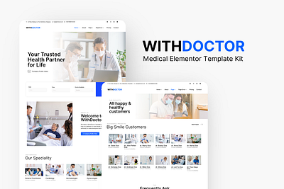 WithDoctor - Medical Elementor Template Kit design elementor modern polyclinic ui website wordpress